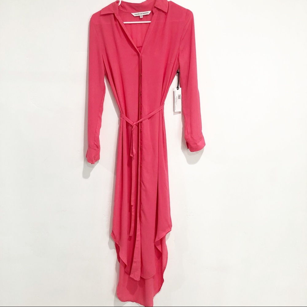 Cupcakes and Cashmere Hot Pink Duster Dress